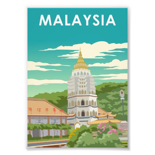 Malaysia Vintages Minimal Retro Travel Poster (Vorne)