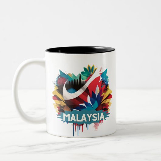 Malaysia Zweifarbige Tasse (Links)