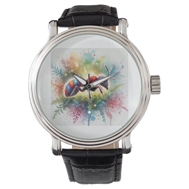 Malaysian exploding ant 221024AREF132 - Watercolor Armbanduhr (Vorderseite)