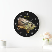 Malaysian Golden Arowana Große Wanduhr (Zuhause)