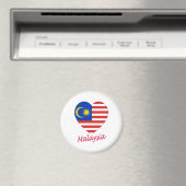 Malaysias Flaggenherz Magnet (In Situ (Geschirrspüler))