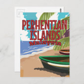 Malaysias Vintage Reiseplakat Postkarte (Vorne/Hinten)