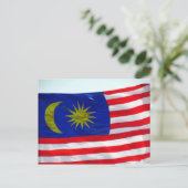 Malaysienflagge Postkarte (Stehend Vorderseite)