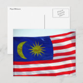 Malaysienflagge Postkarte (Vorne/Hinten)