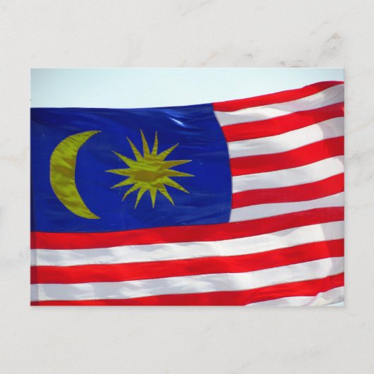 Malaysienflagge Postkarte (Vorderseite)