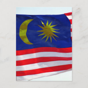 Malaysienflagge Postkarte