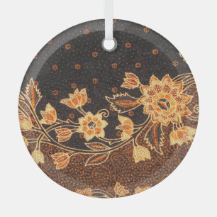 Malaysisch-indonesische Batik Art Beauty Ornament Aus Glas