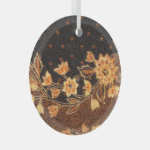 Malaysisch-indonesische Batik Art Beauty Ornament Aus Glas (Vorderseite Rechts)