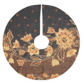 Malaysisch-indonesische Batik Art Beauty Polyester Weihnachtsbaumdecke (Vorderseite)