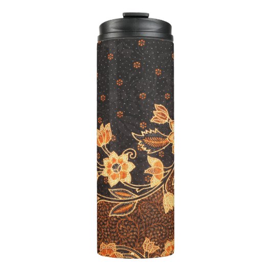 Malaysisch-indonesische Batik Art Beauty Thermosbecher (Vorderseite)