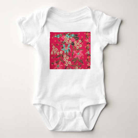 Malaysisch-indonesische Batik Art Pattern Baby Strampler (Vorderseite)