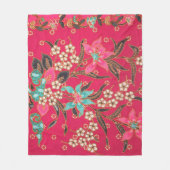 Malaysisch-indonesische Batik Art Pattern Fleecedecke (Vorderseite)
