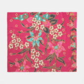 Malaysisch-indonesische Batik Art Pattern Fleecedecke (Vorderseite (Horizontal))