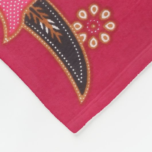 Malaysisch-indonesische Batik Art Pattern Fleecedecke (Ecke)
