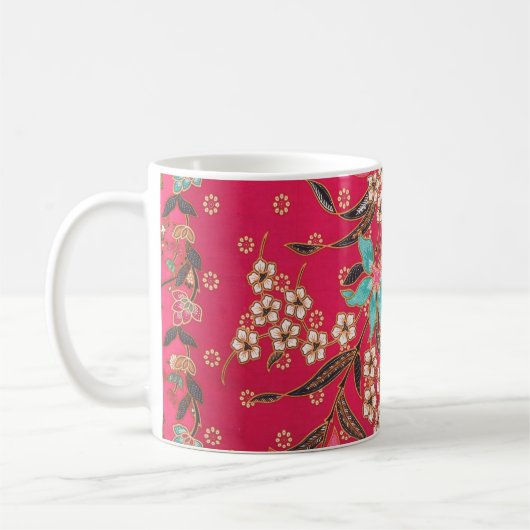 Malaysisch-indonesische Batik Art Pattern Kaffeetasse (Links)