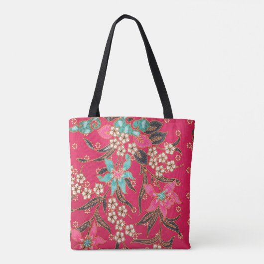 Malaysisch-indonesische Batik Art Pattern Tasche (Rückseite)