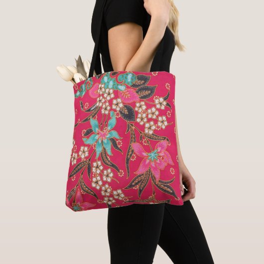 Malaysisch-indonesische Batik Art Pattern Tasche (Von Nahem)