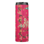 Malaysisch-indonesische Batik Art Pattern Thermosbecher (Rückseite)