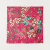 Malaysisch-indonesische Batik Art Pattern Wandteppich (Vorderseite (Horizontal))