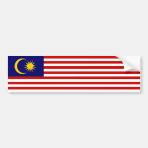 Malaysische Flagge Autoaufkleber