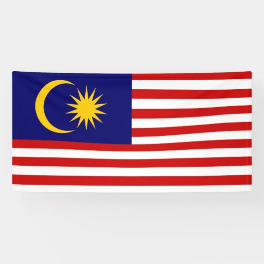 Malaysische Flagge Banner (Horizontal)