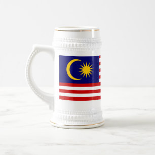 Malaysische Flagge Bierglas