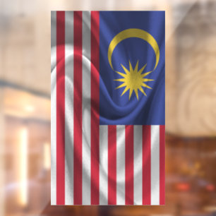 Malaysische Flagge Fensteraufkleber