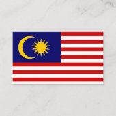 Malaysische Flagge, Flagge Visitenkarte (Vorderseite)