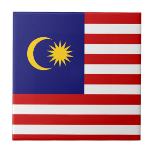 Malaysische Flagge Fliese