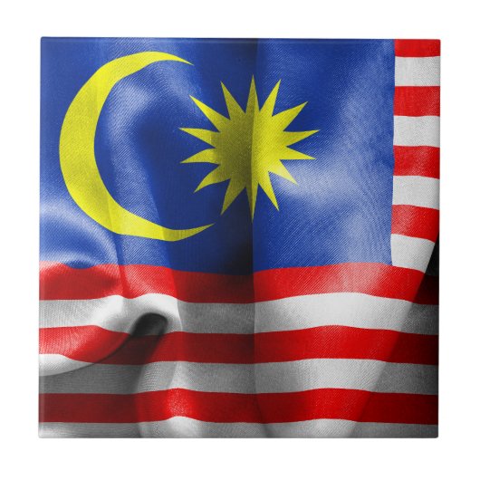 Malaysische Flagge Fliese (Vorderseite)