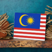 malaysische Flagge Fotoplatte (Seite)
