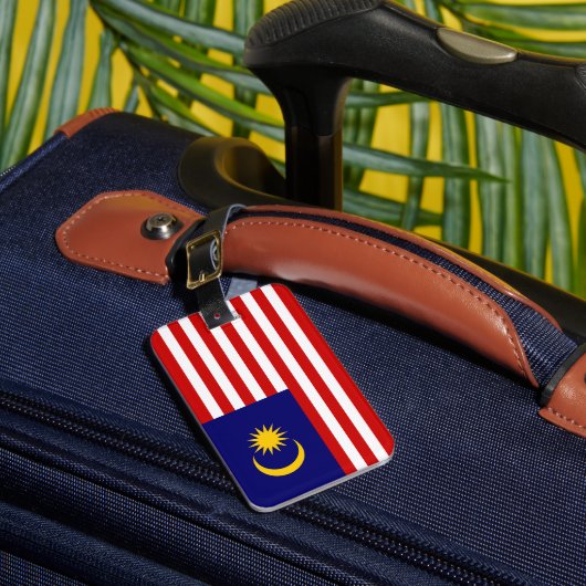 Malaysische Flagge Gepäckanhänger (Vorderseite Insitu 1)