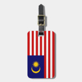 Malaysische Flagge Gepäckanhänger (Vorderseite vertikal)