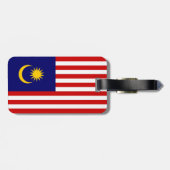 Malaysische Flagge Gepäckanhänger (Rückseite horizontal)