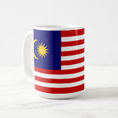 Malaysische Flagge Kaffeetasse (Vorderseite Links)
