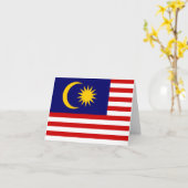 Malaysische Flagge Karte (Gelbe Blume)