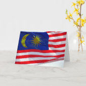 malaysische Flagge Karte (Gelbe Blume)