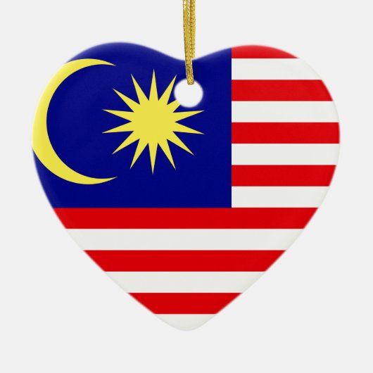 malaysische Flagge Keramikornament (Vorne)
