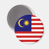 Malaysische Flagge Magnet (Vorderseite/Rückseite)
