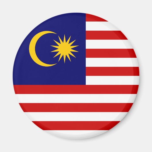 Malaysische Flagge Magnet (Vorne)