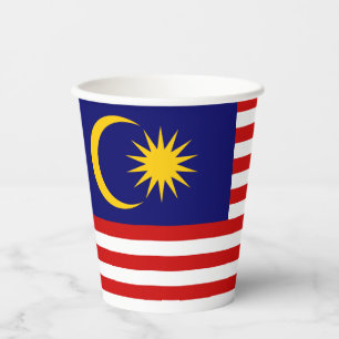 Malaysische Flagge Pappbecher
