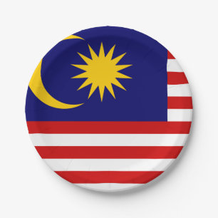 Malaysische Flagge Pappteller
