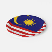 Malaysische Flagge Pappteller (Schrägansicht)