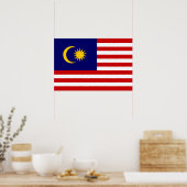 Malaysische Flagge Poster (Küche)