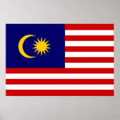 Malaysische Flagge Poster (Vorne)