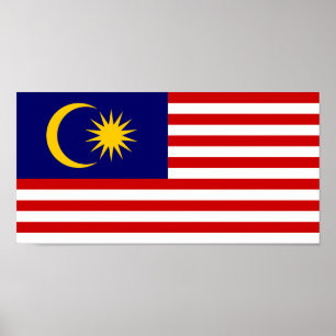 Malaysische Flagge Poster
