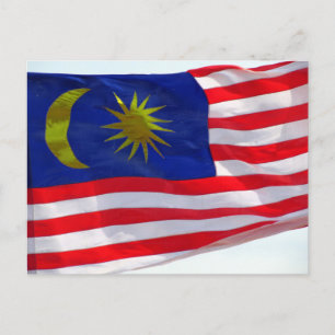 malaysische Flagge Postkarte