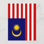 Malaysische Flagge Postkarte (Vorderseite)