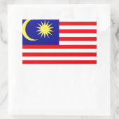malaysische Flagge Rechteckiger Aufkleber (Tasche)