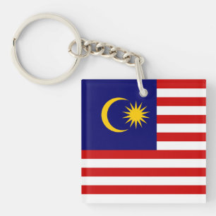 Malaysische Flagge Schlüsselanhänger